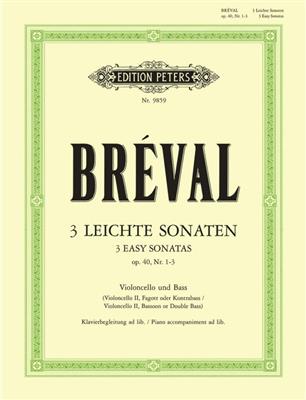 Jean-Baptiste Breval: 3 Leichte Sonaten Op.40: Violoncelle et Accomp.