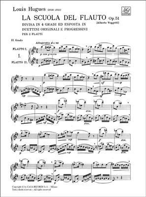Luigi Hugues: La scuola del flauto Op. 51 - II Grado: Duo pour Flûtes Traversières