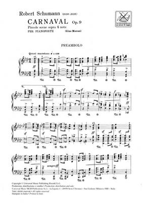 Robert Schumann: Carnaval Op. 9: Solo de Piano