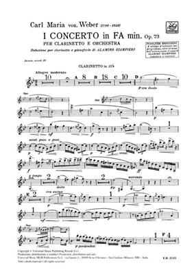 Carl Maria von Weber: Concerto n. 1 in Fa min. Op. 73: Clarinette et Accomp.