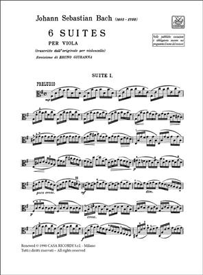 Johann Sebastian Bach: 6 Suites per Viola BWV 1007 - 1012: Solo pour Alto