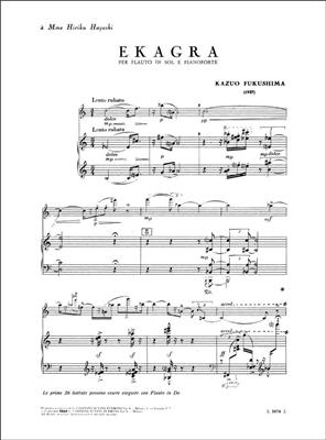 Kazuo Fukushima: Ekagra (1957): Flûte Traversière et Accomp.
