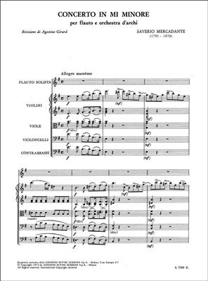 Saverio Mercadante: Concerto Op. 57 in Mi minore: Orchestre à Cordes et Solo