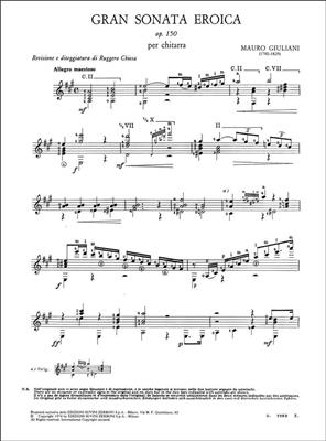 Mauro Giuliani: Gran Sonata Eroica Sc 150 Per Chitarra (13): Solo pour Guitare
