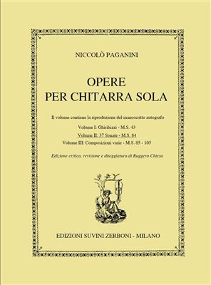 Niccolò Paganini: Opere per Chitarra Sola Vol. 2:: Solo pour Guitare