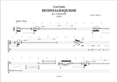 Ivan Fedele: Hommagesquisse: Solo pour Violoncelle