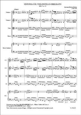 Giovanni Battista Martini: Sinfonia col violoncello obbligato (HH.27 n. 12): Cordes (Ensemble)