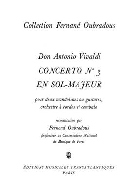 Antonio Vivaldi: Concerto N°3, En Sol Majeur: Orchestre et Solo