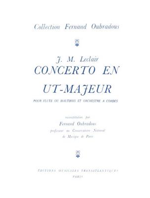 Jean-Marie Leclair: Concerto En Ut Majeur: (Arr. Fernand Oubradous): Flûte Traversière et Accomp.