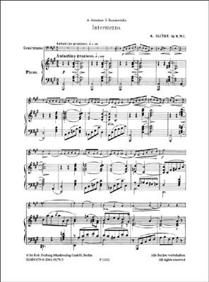 Reinhold Glière: Intermezzo, op. 9,1: Contrebasse et Accomp.