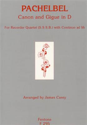 Johann Pachelbel: Canon & Gigue - Recorder Ensemble: (Arr. James Duncan Carey): Flûte à Bec (Ensemble)