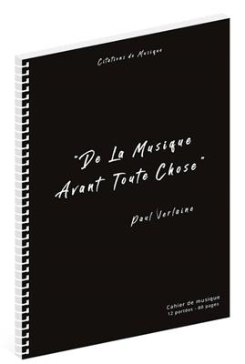 Cahier de musique Verlaine: Papier à Musique