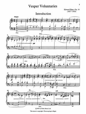 Edward Elgar: Vesper Voluntaries Op.14: Orgue
