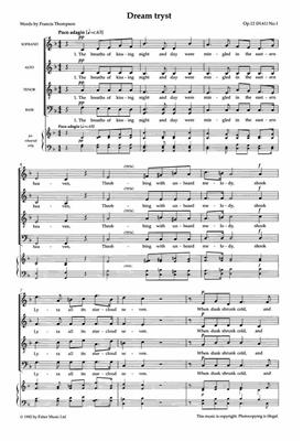 Gustav Holst: Five Partsongs: Chœur Mixte et Accomp.