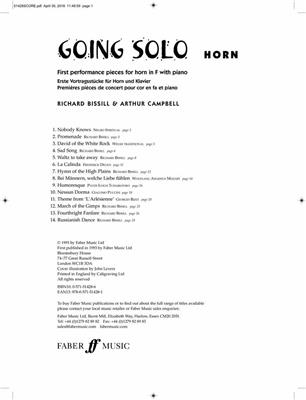 Richard Bissill: Going Solo Horn: (Arr. A. Campbell): Cor Français et Accomp.