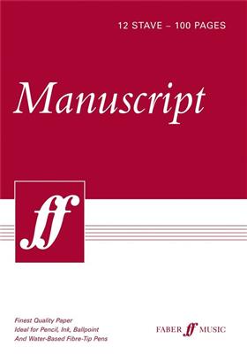 Manuscript A4 12-stave 100pp (white pad): Papier à Musique