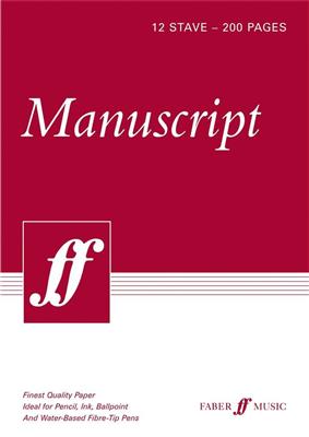 Manuscript A4 12-stave 200pp (white pad): Papier à Musique
