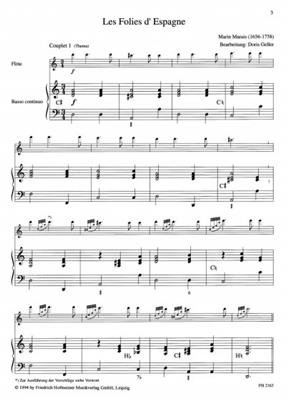 Marin Marais: Les Folies d'Espagne: (Arr. Geller): Flûte Traversière et Accomp.