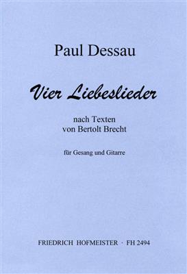 Paul Dessau: 4 Liebeslieder: Piano, Voix & Guitare