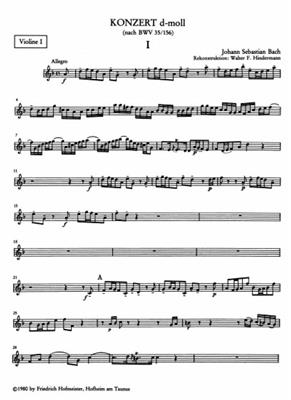 Johann Sebastian Bach: Konzert d-Moll: (Arr. Hindermann): Orchestre à Cordes et Solo