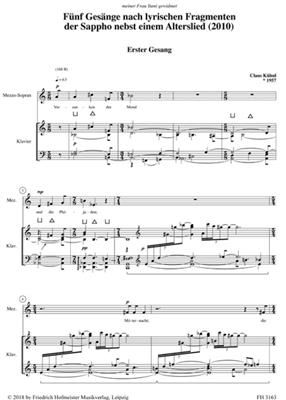 Claus Kühnl: Fünf Gesänge: Chant et Piano