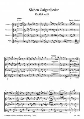 Rainer Lischka: Galgenlieder: Clarinettes (Ensemble)