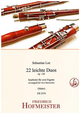 Sebastian Lee: 22 leichte Duos, op. 126: (Arr. Niko Maler): Duo pour Bassons