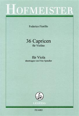 Federigo Fiorillo: 36 Capricen: (Arr. Spindler): Solo pour Alto