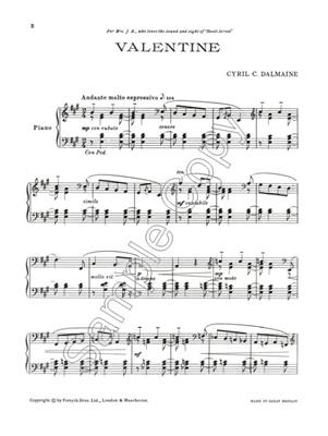 Cyril Dalmaine: Valentine: Solo de Piano