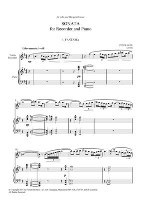 Peter Hope: Recorder Sonata: Flûte à Bec