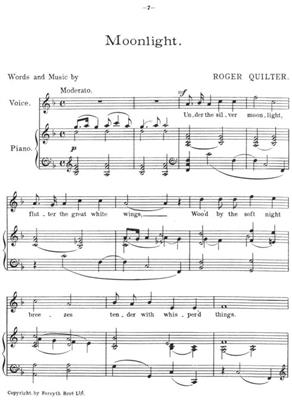 Roger Quilter: Four Songs Of The Sea Op. 1: Solo pour Chant