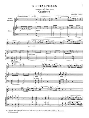 Recital Pieces Vol.1: (Arr. John Turner): Flûte à Bec Alto et Accomp.