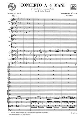Leopold Kozeluch: Concerto A Quattro Mani: Orchestre à Cordes