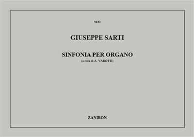 Giuseppe Sarti: Sinfonia Per Organo: Orgue