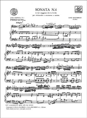 Luigi Boccherini: Sonata N. 6 In La Magg. G. 4 E G. 4B -: Ensemble de Chambre