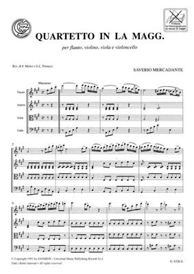 Saverio Mercadante: Quartetto In La Magg.: Ensemble de Chambre