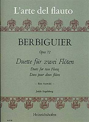 Benoit Tranquille Berbiguier: Duette für zwei Flöten Op.72: Duo pour Flûtes Traversières
