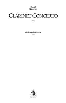 David Stock: Clarinet Concerto: Solo pour Clarinette