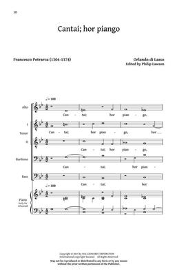 Orlando di Lasso: Five Italian Madrigals: (Arr. Philip Lawson): Chœur Mixte A Cappella