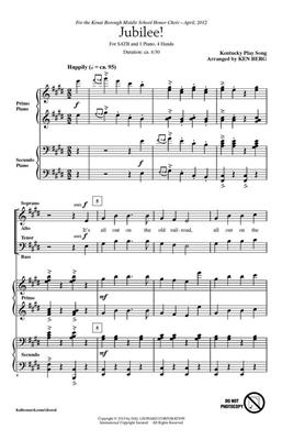 Jubilee!: (Arr. Ken Berg): Chœur Mixte et Piano/Orgue