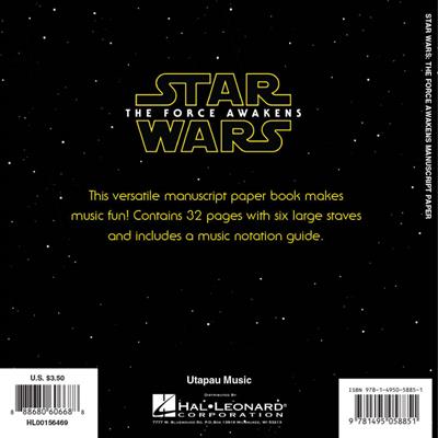 John Williams: Star Wars: The Force Awakens - Manuscript Paper: Papier à Musique