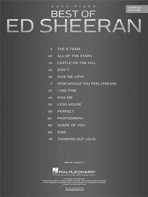 Ed Sheeran: Best of Ed Sheeran for Easy Piano: Piano Facile