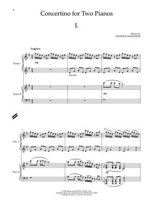 Stephen Sondheim: Concertino for Two Pianos: Duo pour Pianos