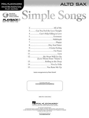 Simple Songs: Saxophone Alto