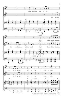 Dear Evan Hansen (Choral Highlights): Voix Hautes et Accomp.