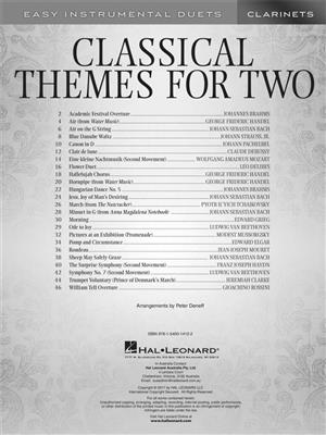 Classical Themes for Two Clarinets: Duo pour Clarinettes