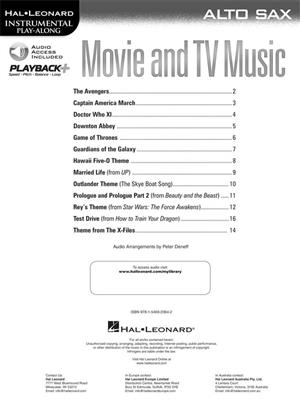 Movie and TV Music for Alto Sax: Saxophone Alto