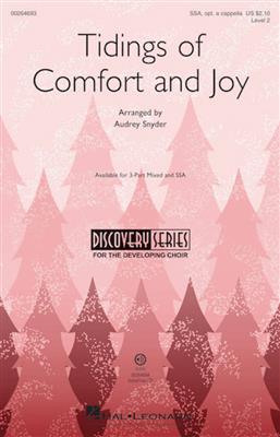 Tidings of Comfort and Joy: (Arr. Audrey Snyder): Voix Hautes et Accomp.