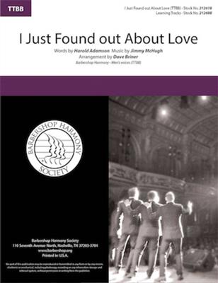 Jimmy McHugh: I Just Found out About Love: (Arr. Dave Briner): Voix Basses A Capella