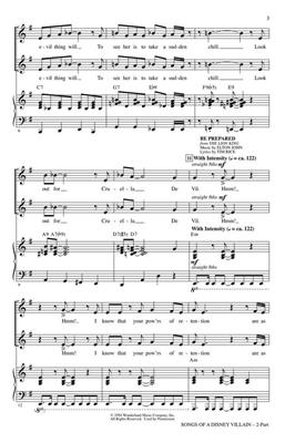 Songs of a Disney Villain (Choral Medley): (Arr. Alan Billingsley): Voix Hautes et Accomp.